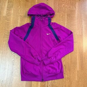 Vintage Nike Women Jacket Purple Dri Fit Reversible Spell Out Size Small